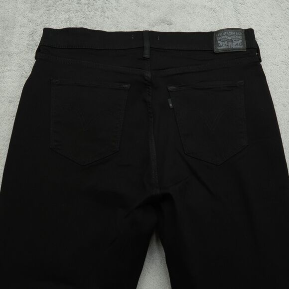 Levi's Jeans Womens Size 14S Black High-Rise Classic Straight Denim 27.5" Inseam - Picture 13 of 16